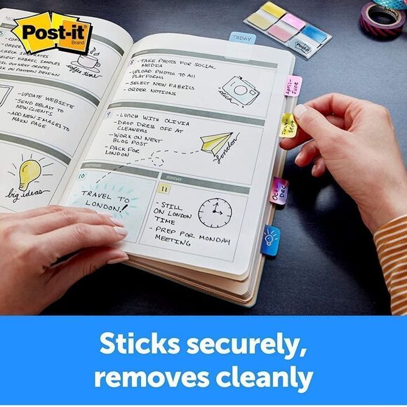 NWT Post-It Foil Tabs, Iridescent Colors, 36 Tabs/Pack - Picture 6 of 9